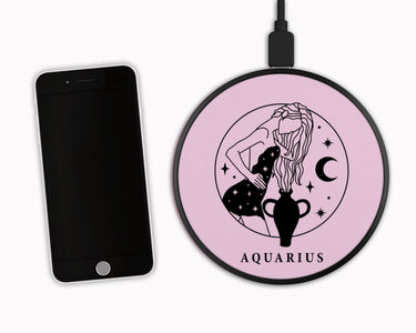 Assorted Zodiac Wireless Phone Fast Charger Halo Quartz